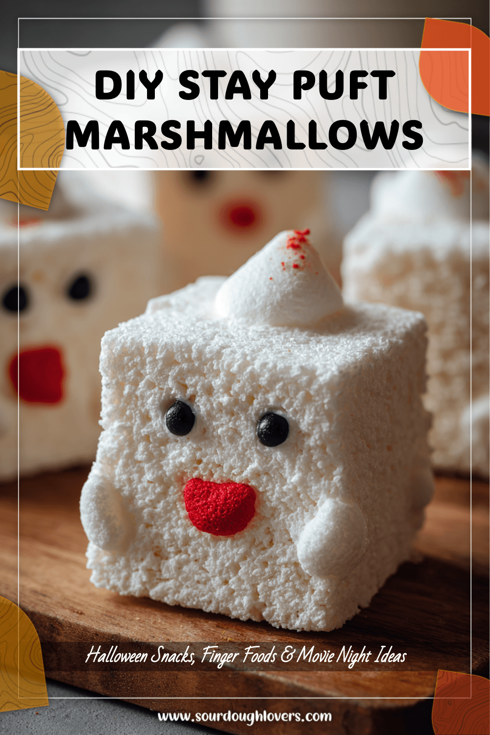 DIY Ghostbusters Stay Puft marshmallows showcased as playful Halloween Food Treats and party snacks. 2